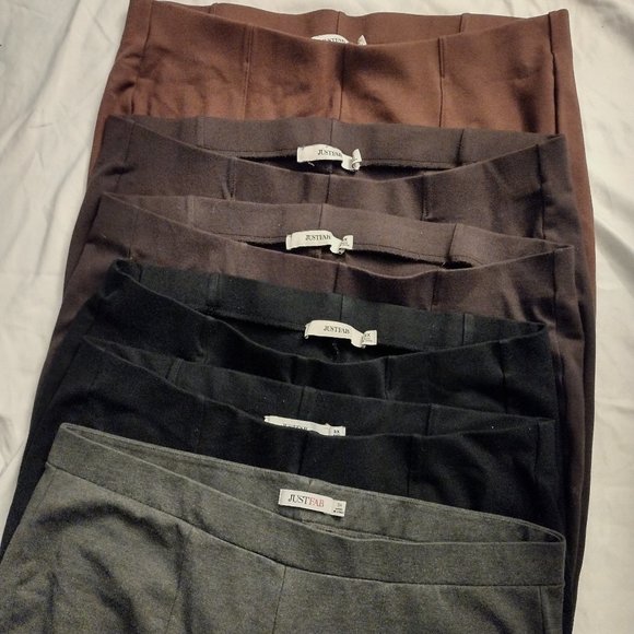 6 PAIRS - JustFab Pants Knit Stretch Skinny Pull-on Dressy Size 3X